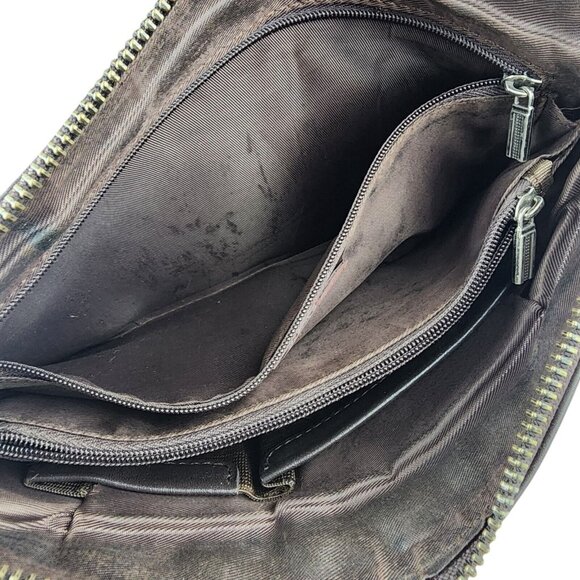 Banlear Brown Portfolio Leather Hand Wrist Bag - Picture 5 of 7